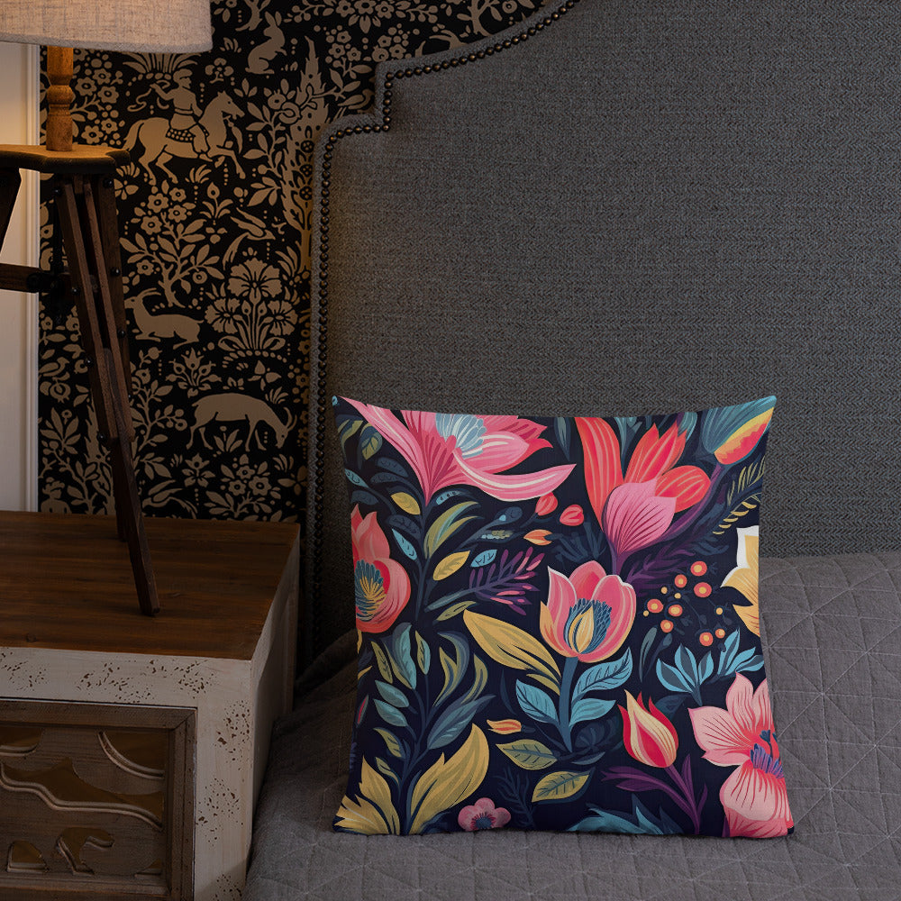 Floral Lover's Botanical Throw Pillow