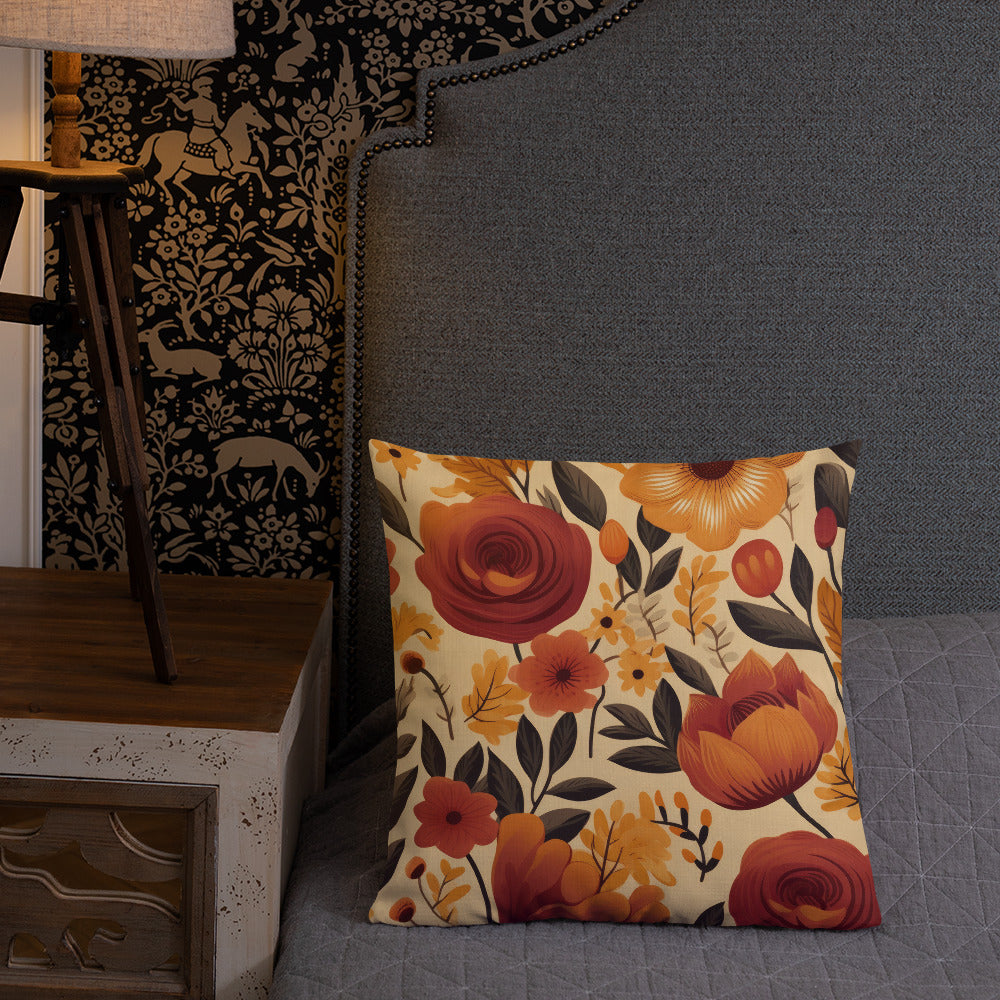 Floral Lover's Botanical Throw Pillow