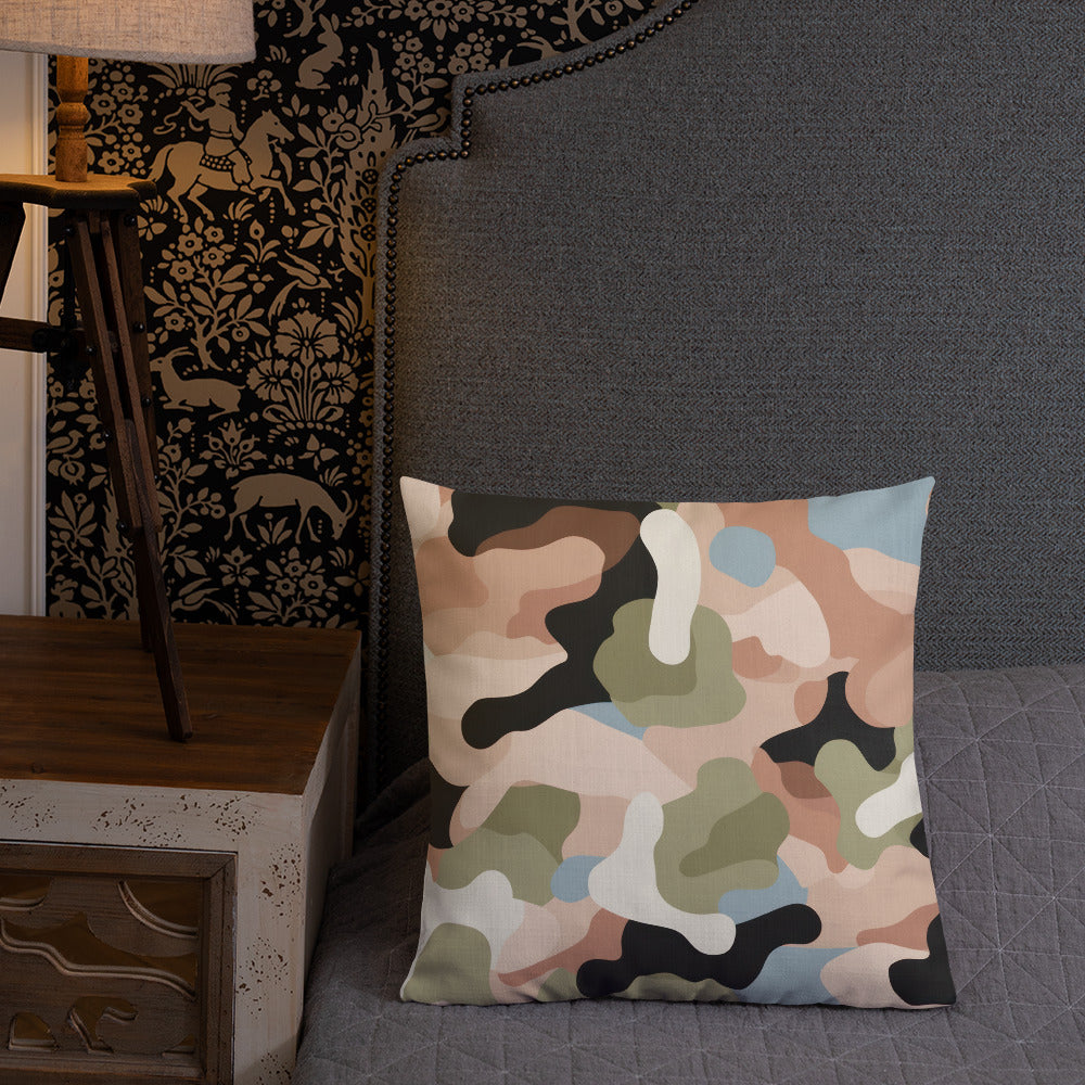 Army Enthusiast Camouflage Premium Throw Pillow