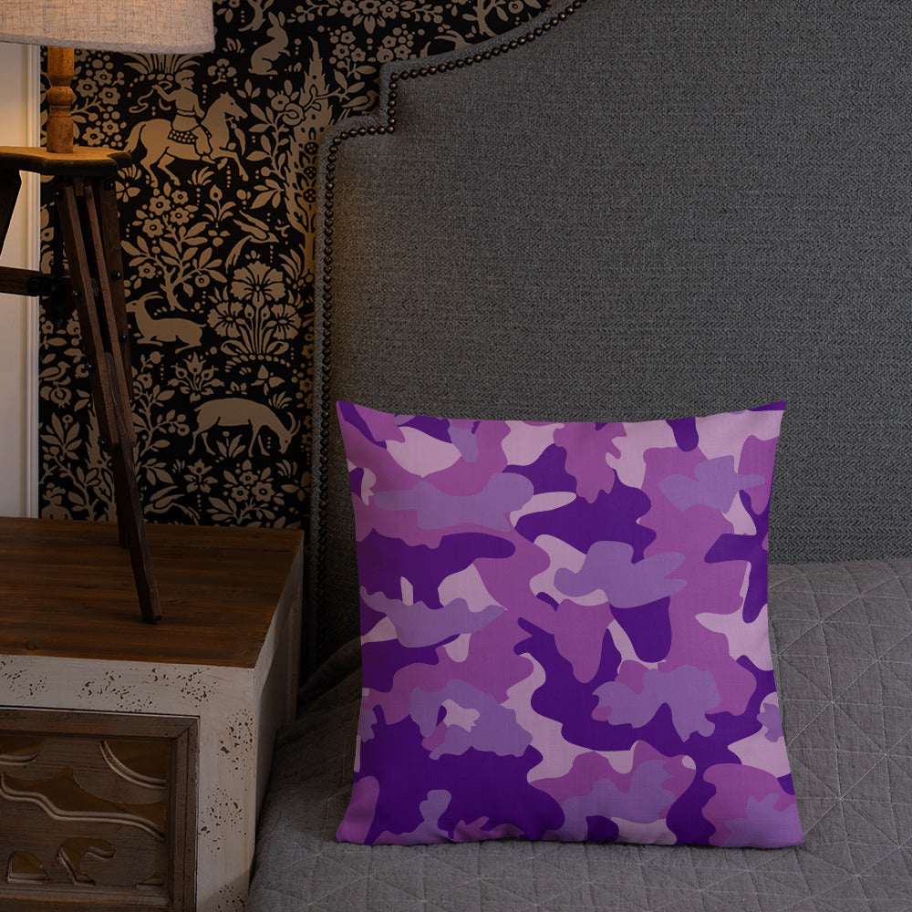 Army Enthusiast Camouflage Premium Throw Pillow
