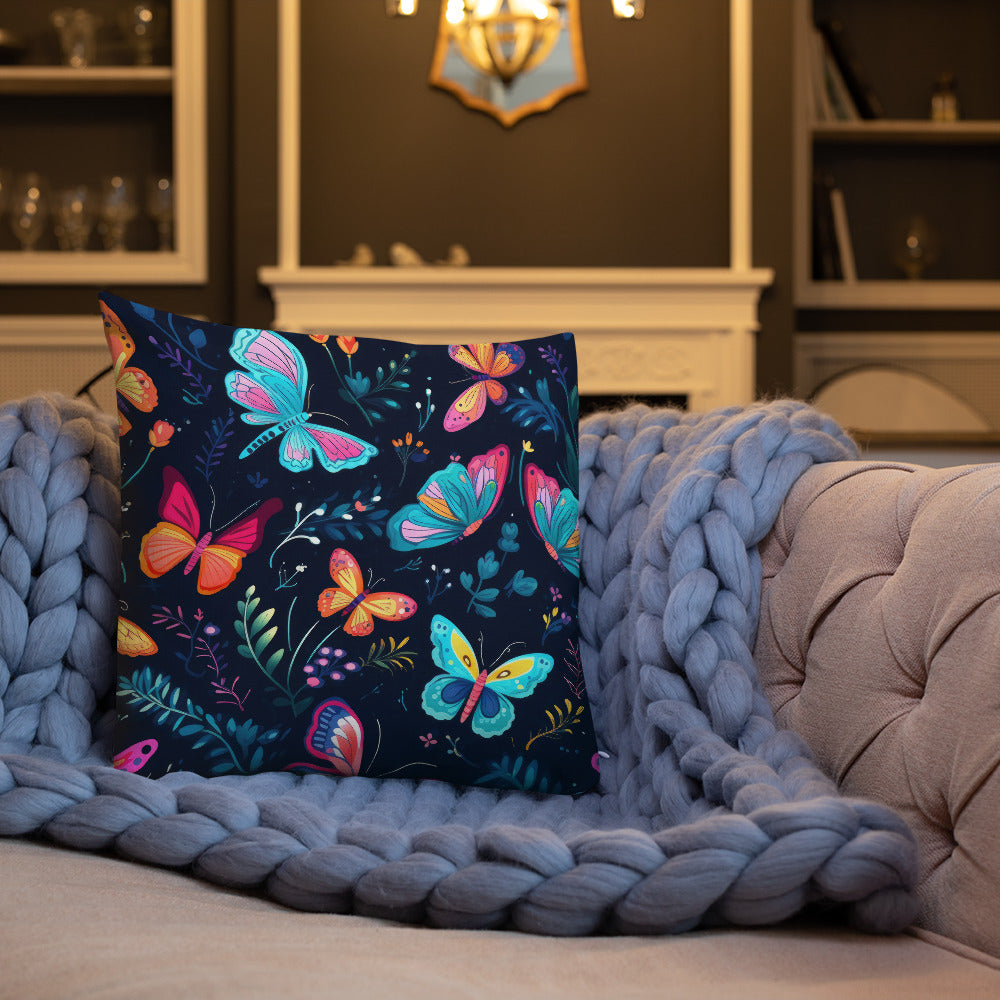 Butterfly Lover's Decorative Yet Comfortable Premium Pillow
