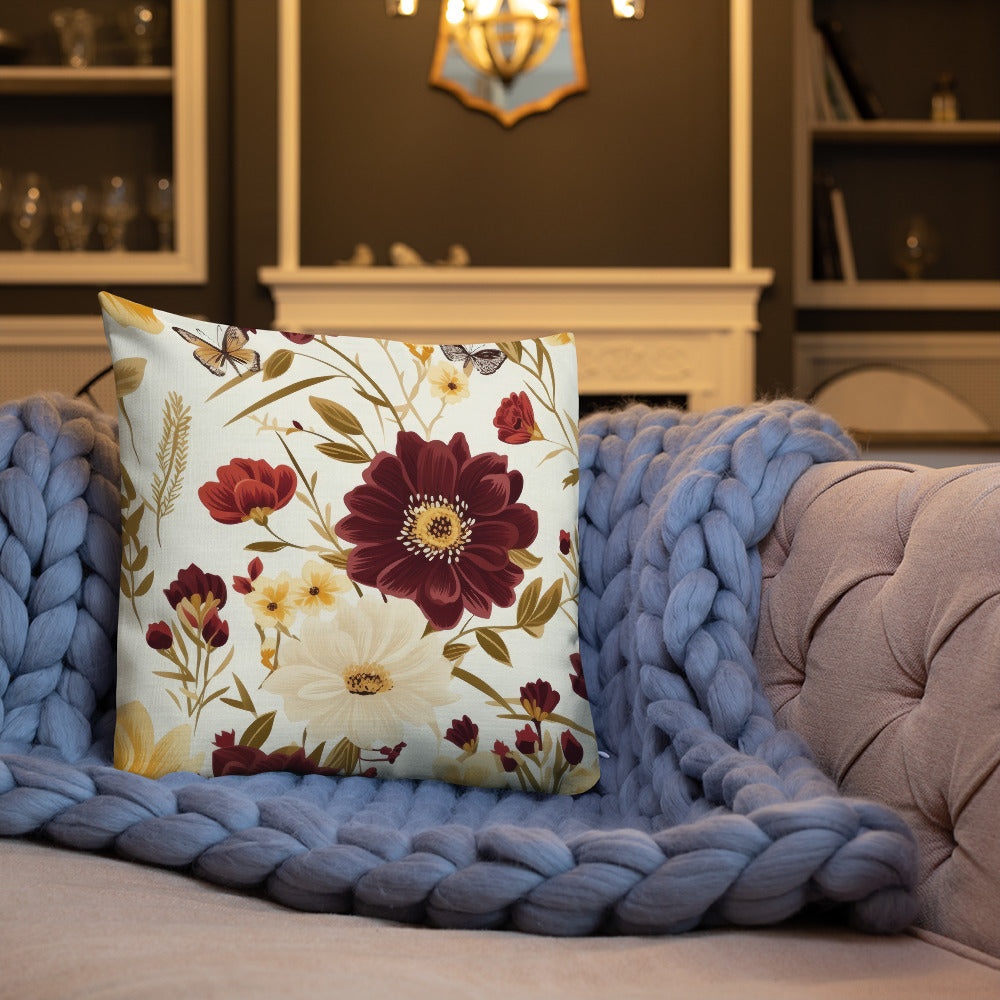Floral Lover's Botanical Throw Pillow