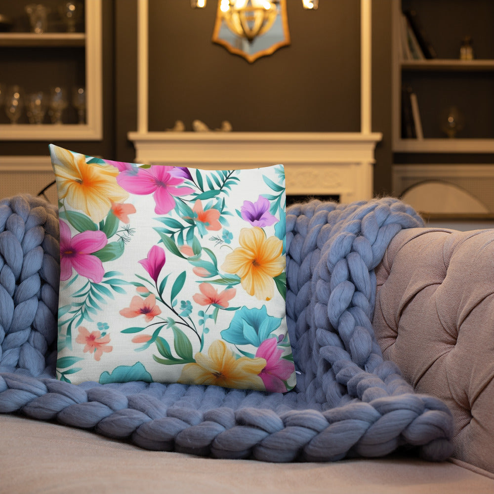 Floral Lover's Botanical Throw Pillow