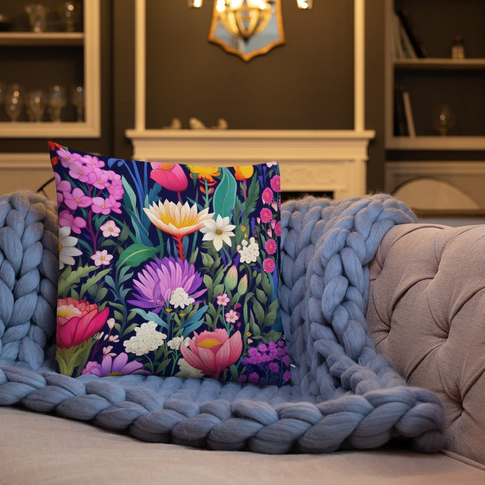 Floral Lover's Botanical Throw Pillow