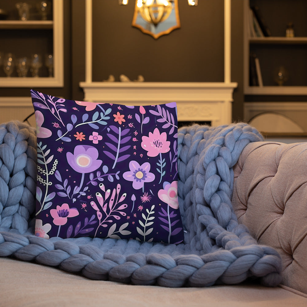 Floral Lover's Botanical Throw Pillow