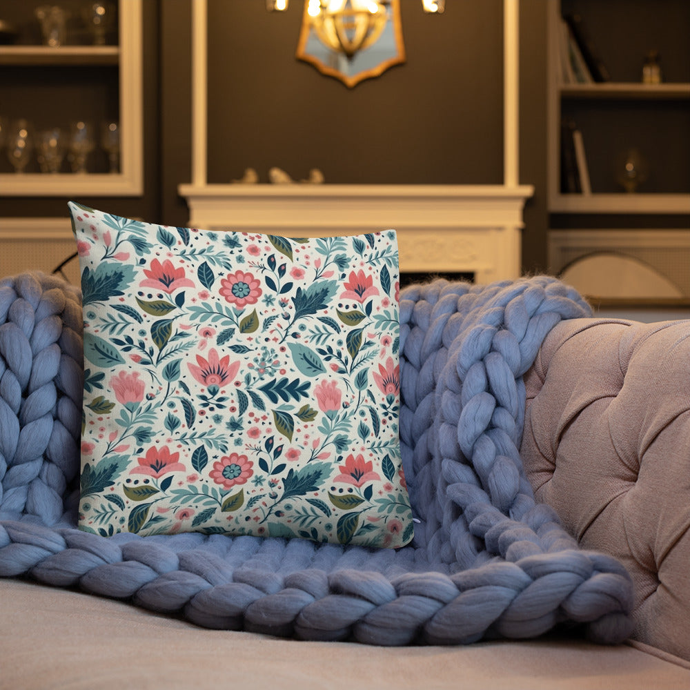 Floral Lover's Botanical Throw Pillow