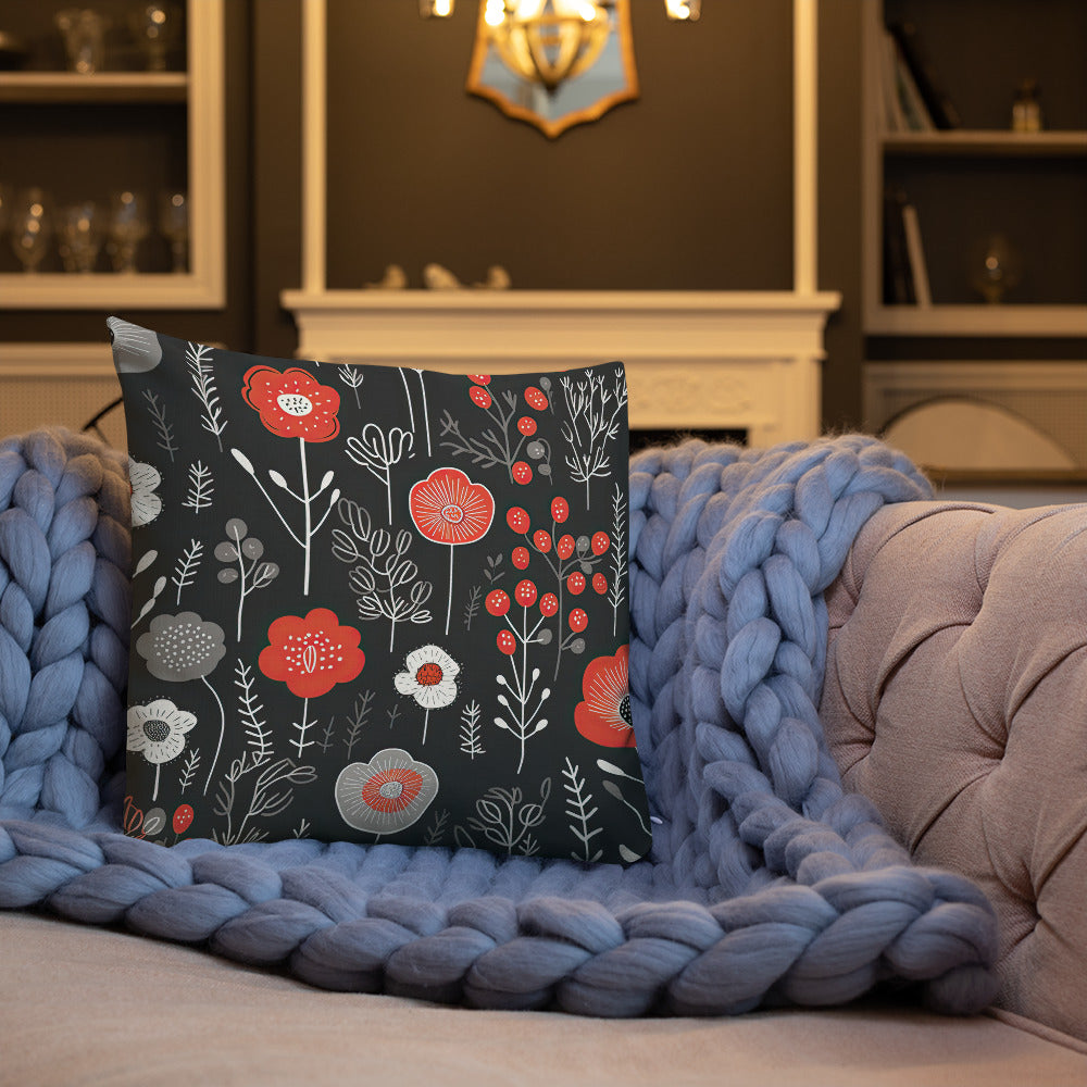Floral Lover's Botanical Throw Pillow