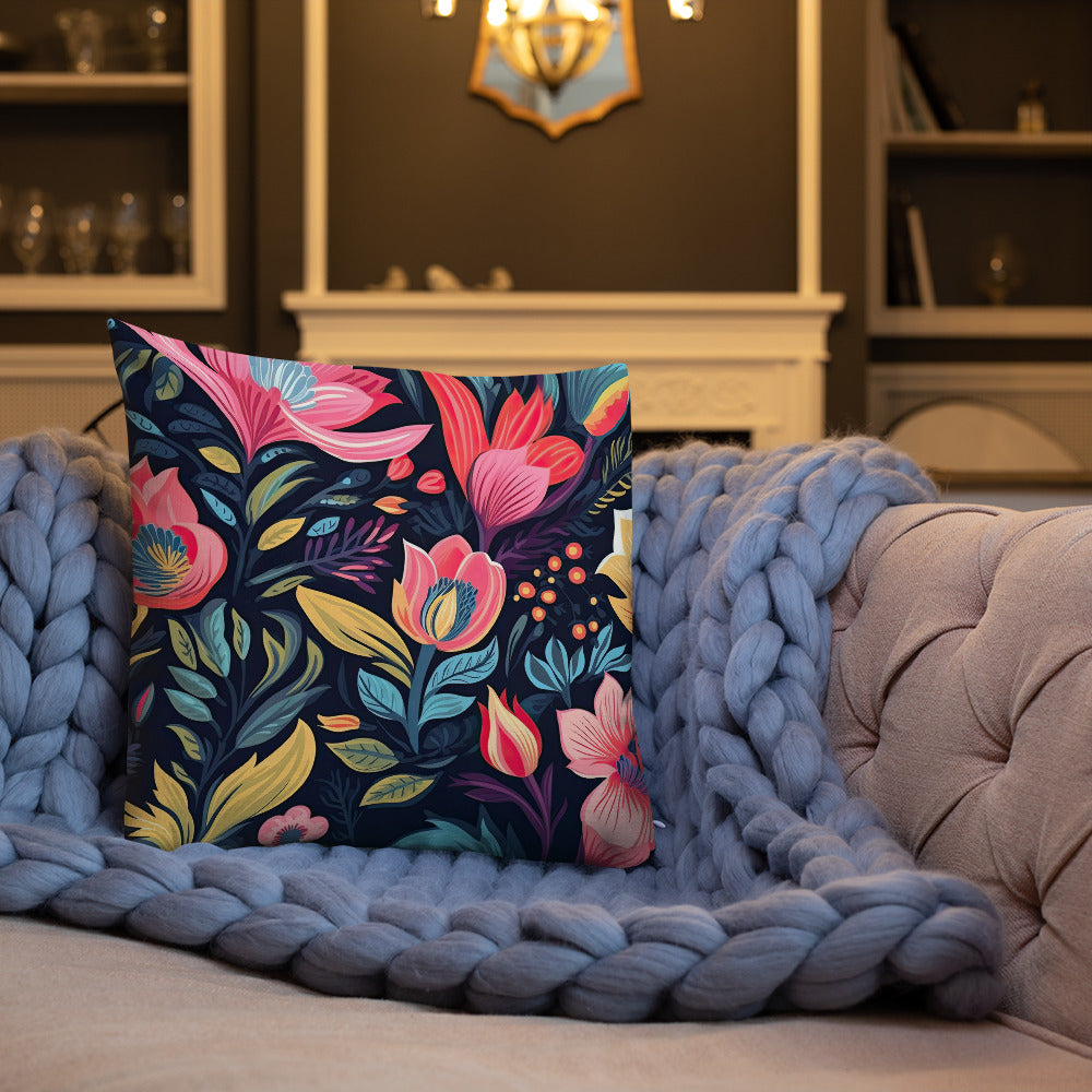 Floral Lover's Botanical Throw Pillow