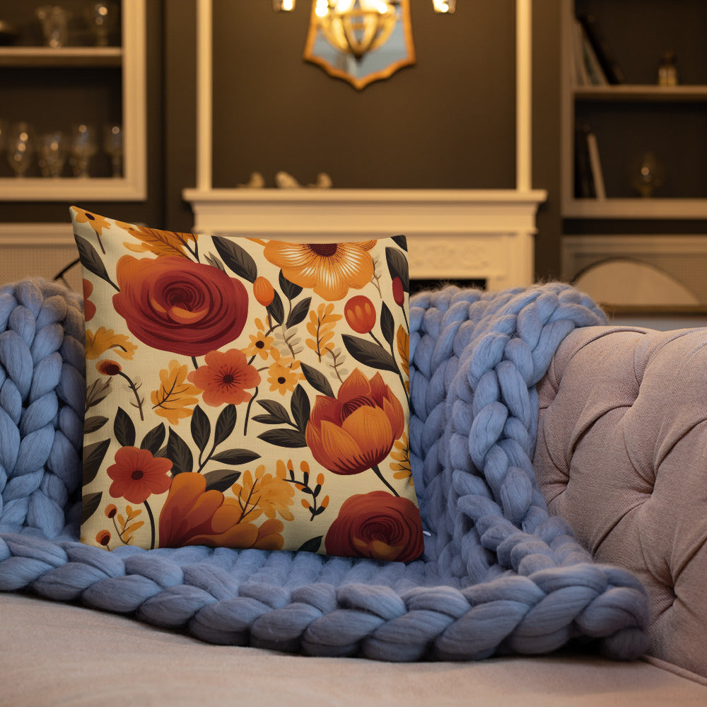 Floral Lover's Botanical Throw Pillow