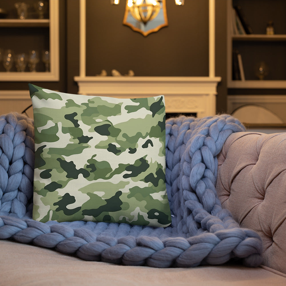 Army Enthusiast Camouflage Premium Throw Pillow