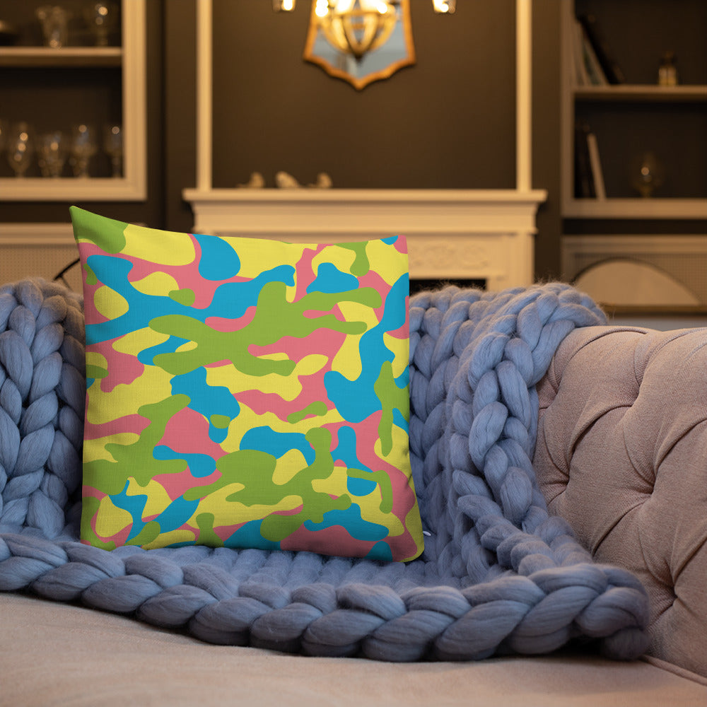 Army Enthusiast Camouflage Premium Throw Pillow