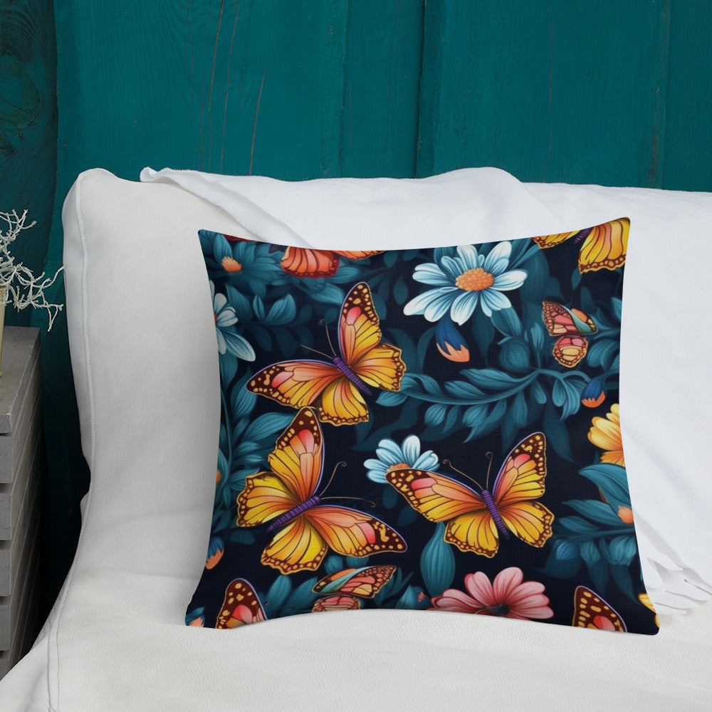 Butterfly Lover's Decorative Yet Comfortable Premium Pillow