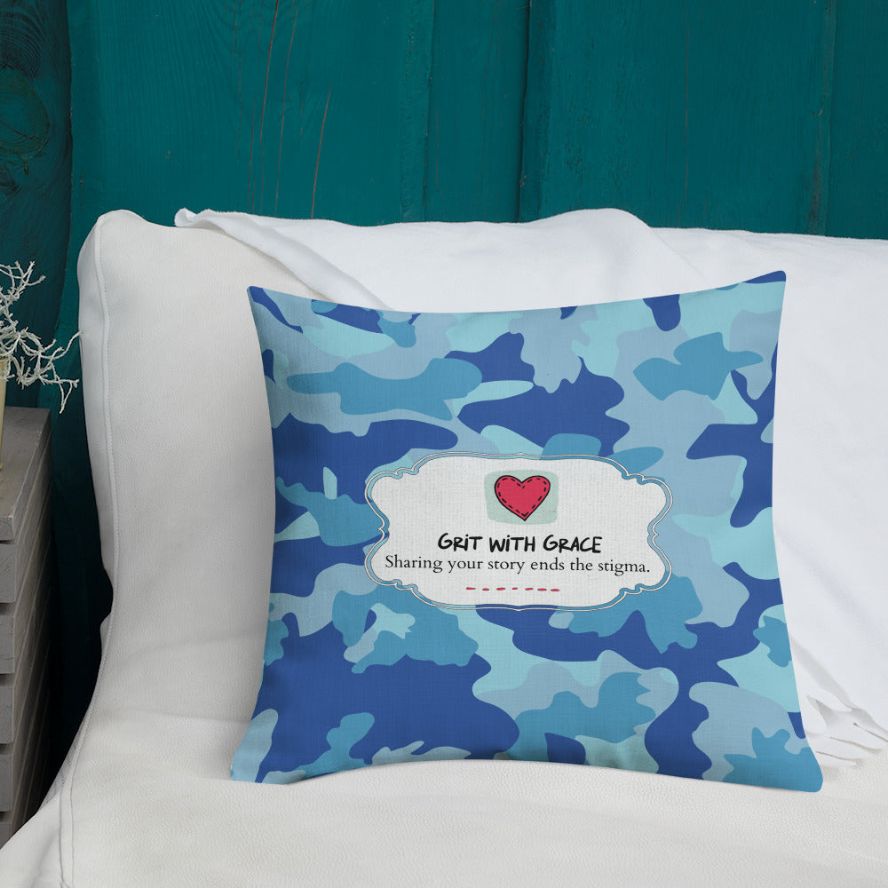 Army Enthusiast Camouflage Premium Throw Pillow