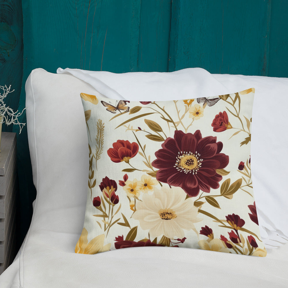 Floral Lover's Botanical Throw Pillow