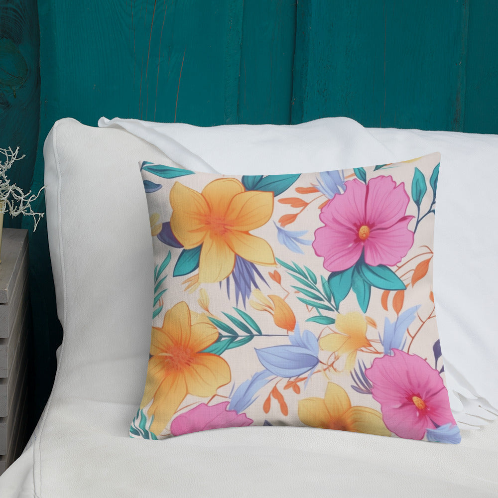 Floral Lover's Botanical Throw Pillow