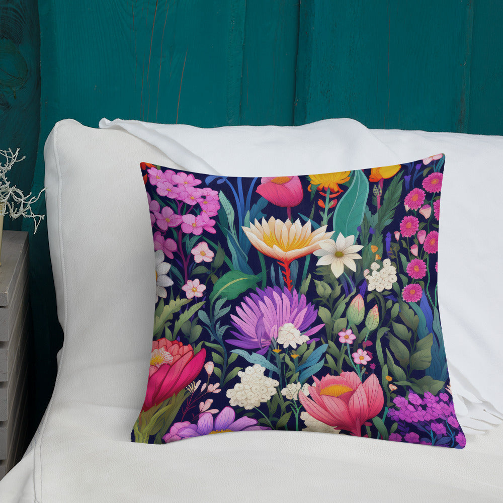Floral Lover's Botanical Throw Pillow
