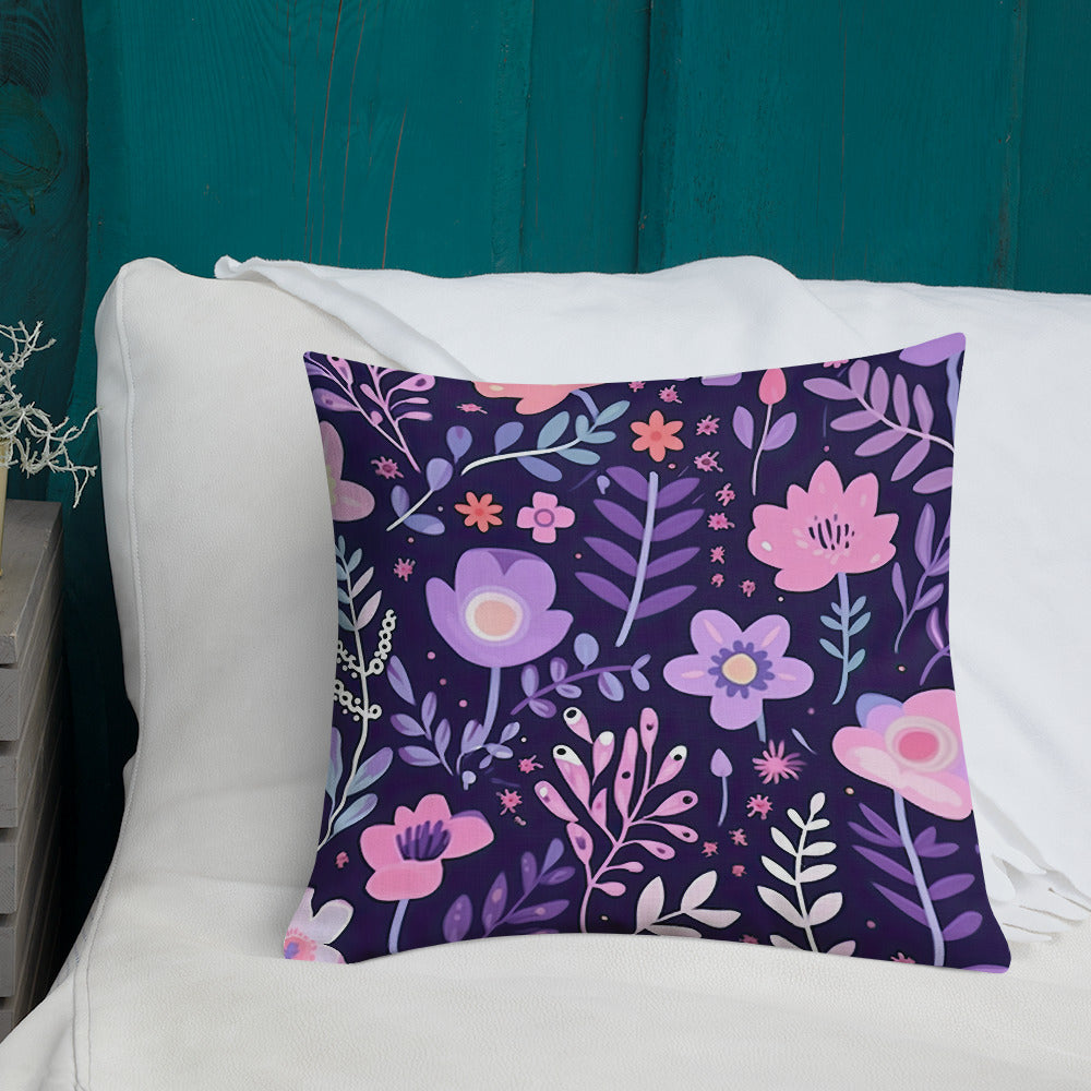 Floral Lover's Botanical Throw Pillow