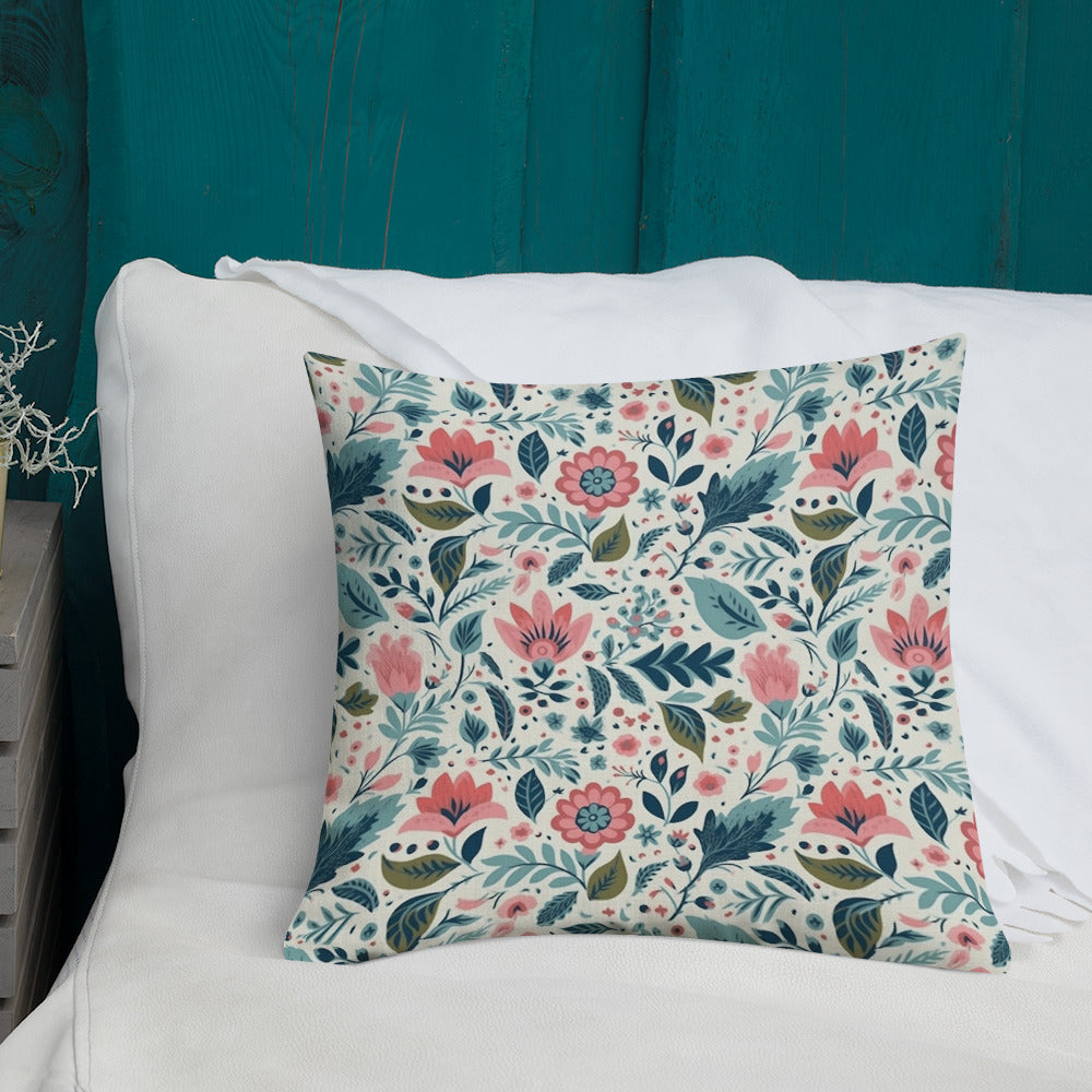 Floral Lover's Botanical Throw Pillow