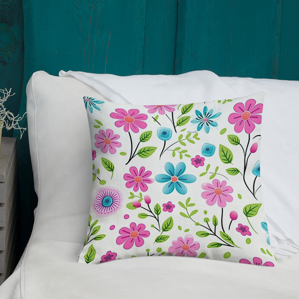 Floral Lover's Botanical Throw Pillow