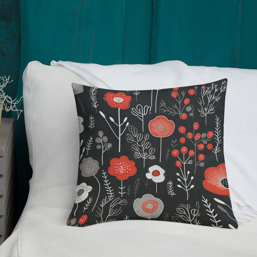 Floral Lover's Botanical Throw Pillow