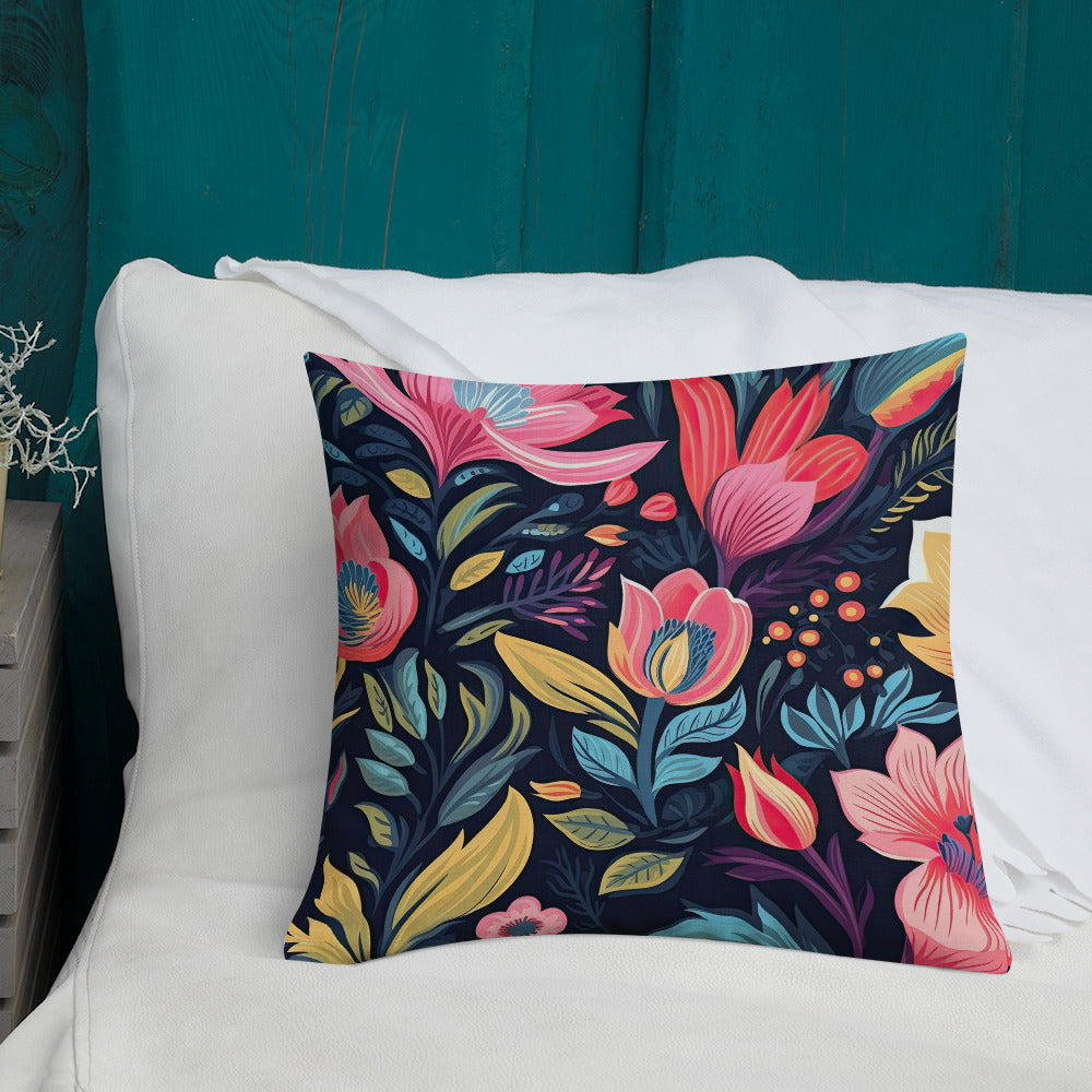 Floral Lover's Botanical Throw Pillow