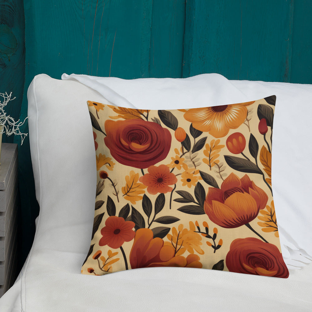 Floral Lover's Botanical Throw Pillow