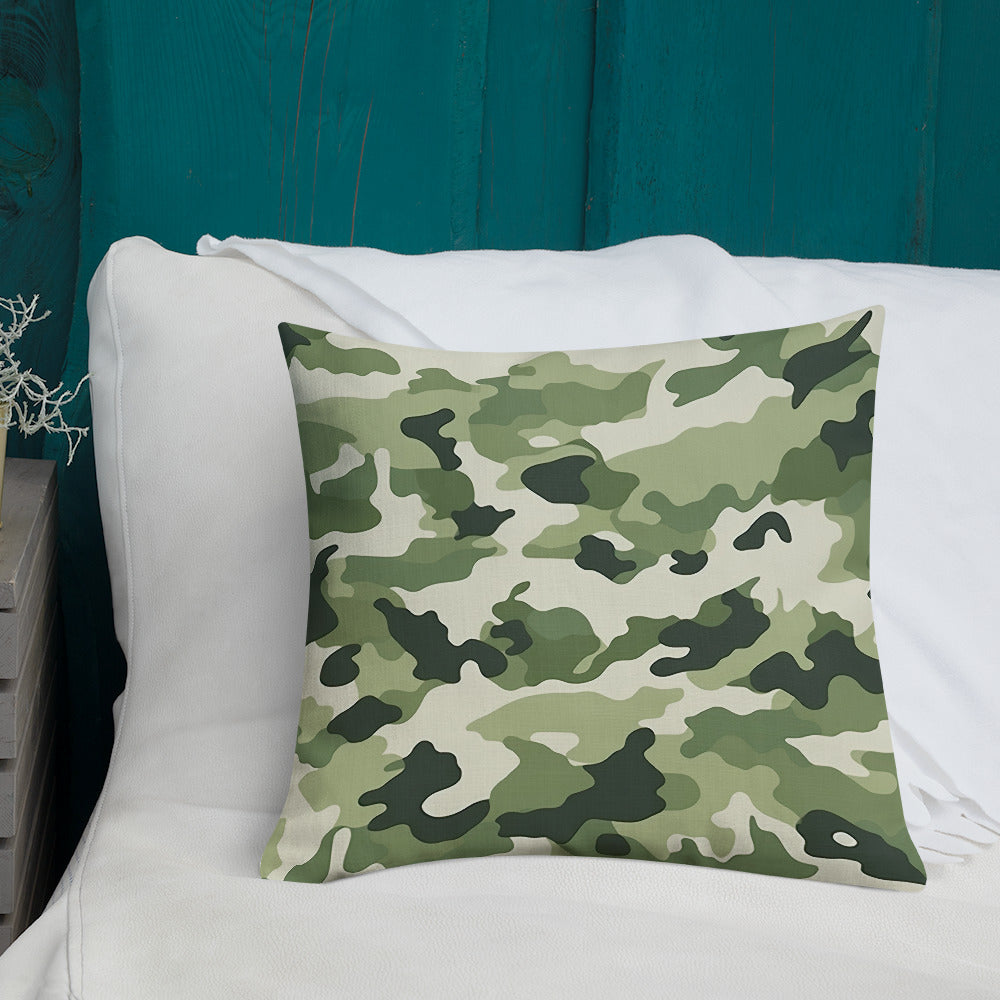 Army Enthusiast Camouflage Premium Throw Pillow