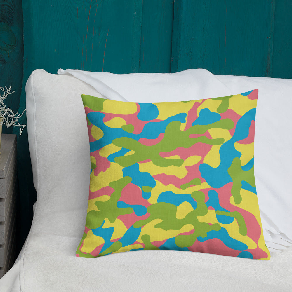 Army Enthusiast Camouflage Premium Throw Pillow