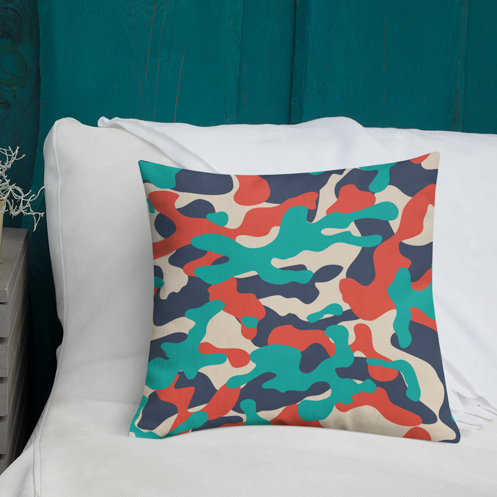 Army Enthusiast Camouflage Premium Throw Pillow