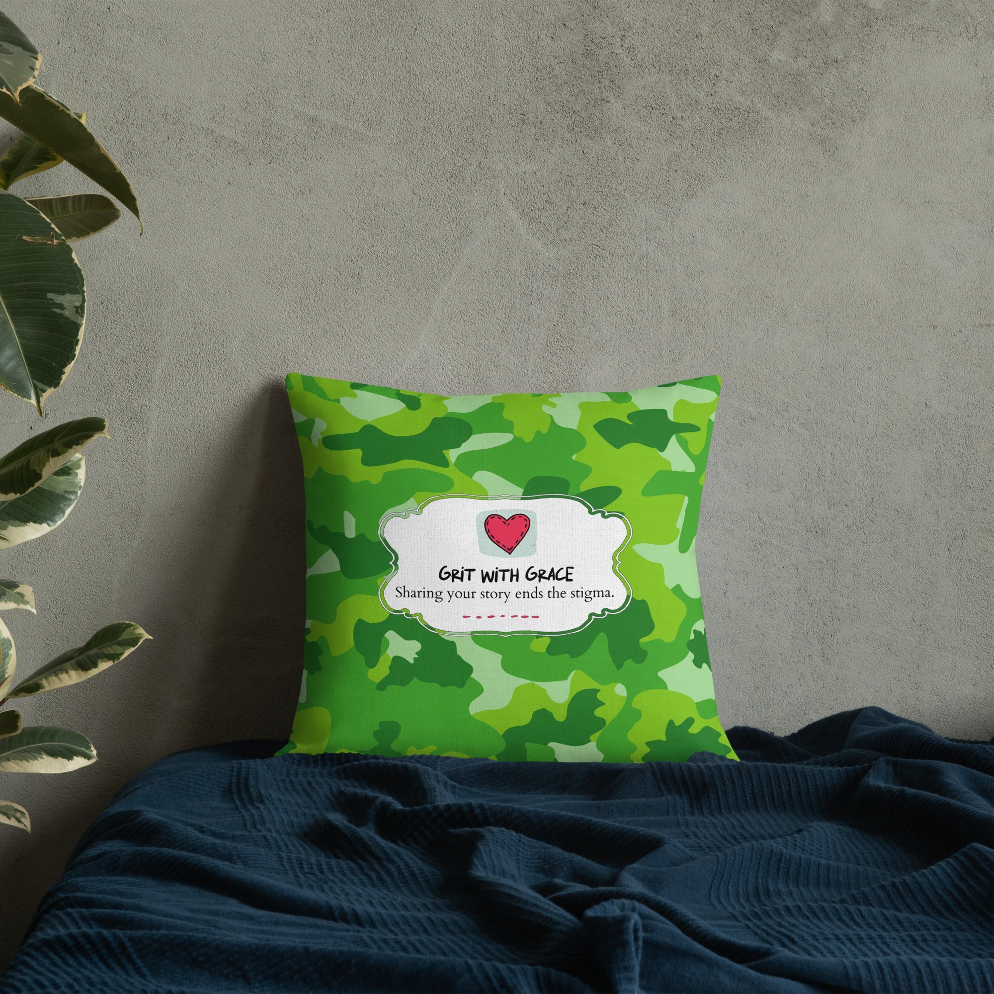 Army Enthusiast Camouflage Premium Throw Pillow