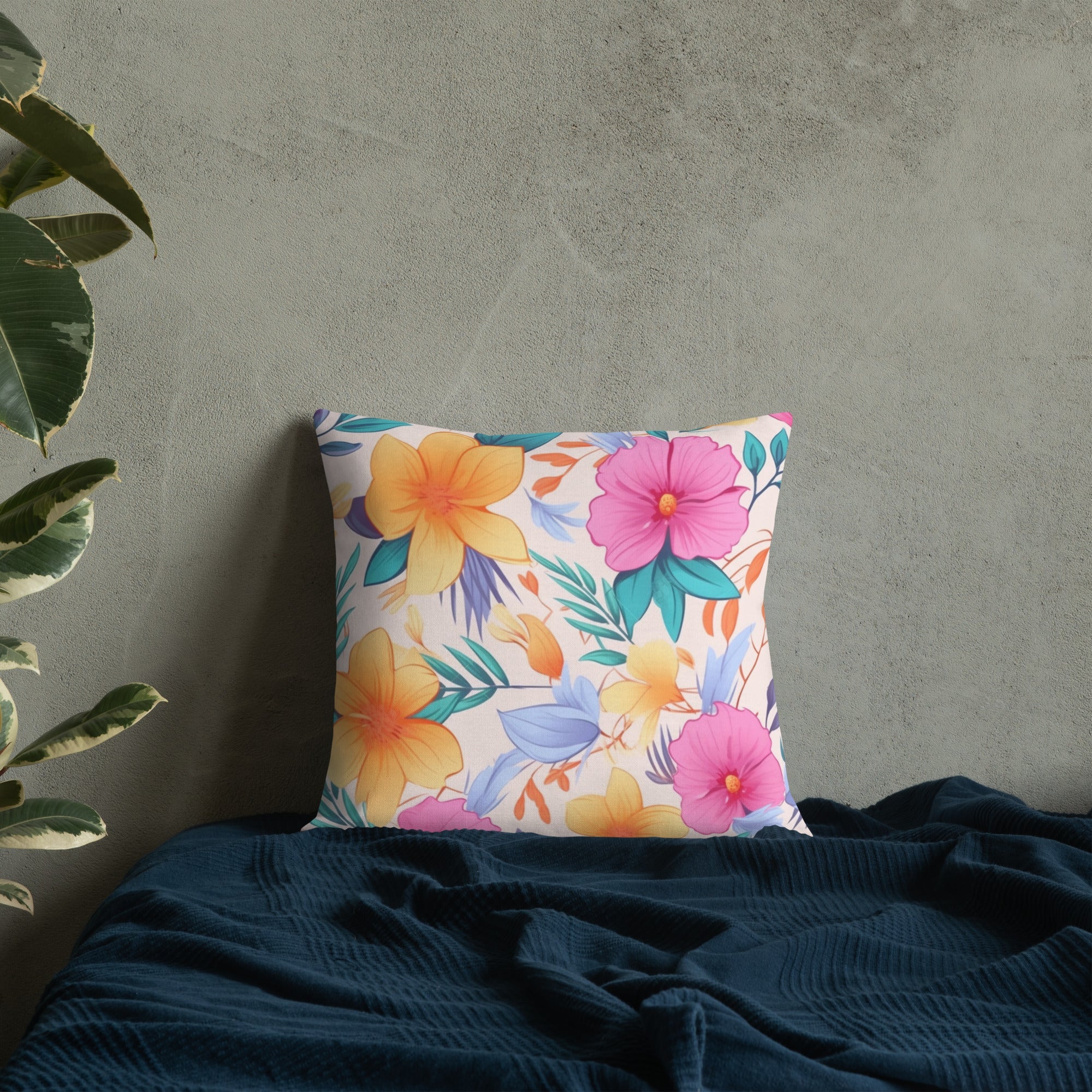 Floral Lover's Botanical Throw Pillow