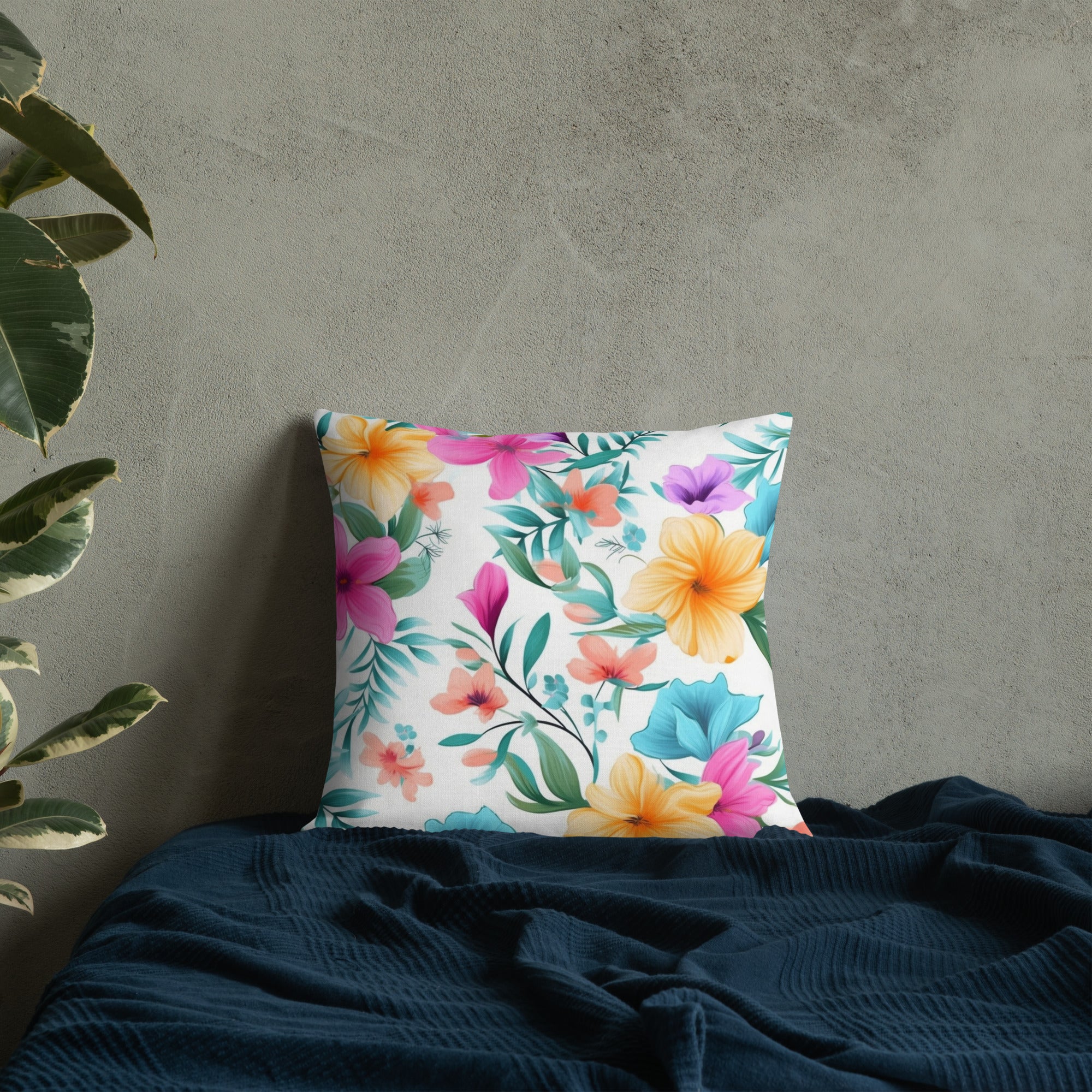 Floral Lover's Botanical Throw Pillow