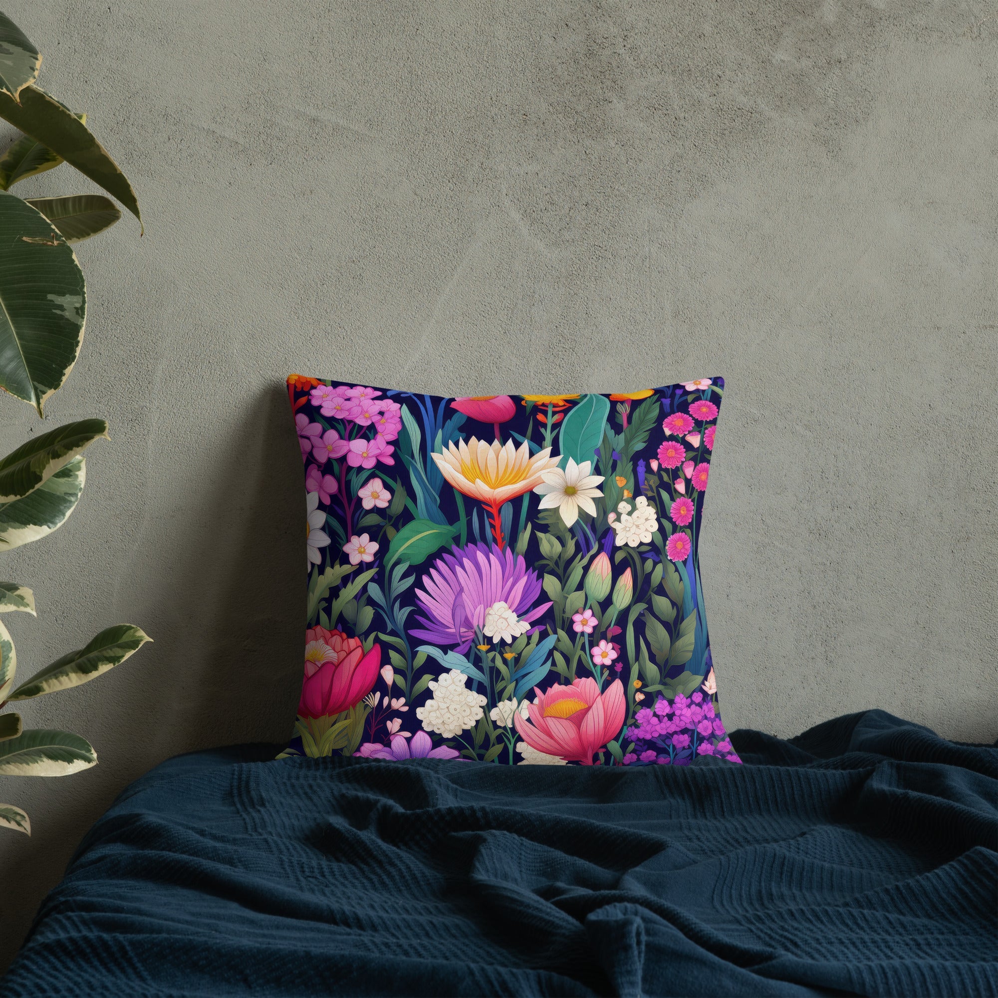Floral Lover's Botanical Throw Pillow