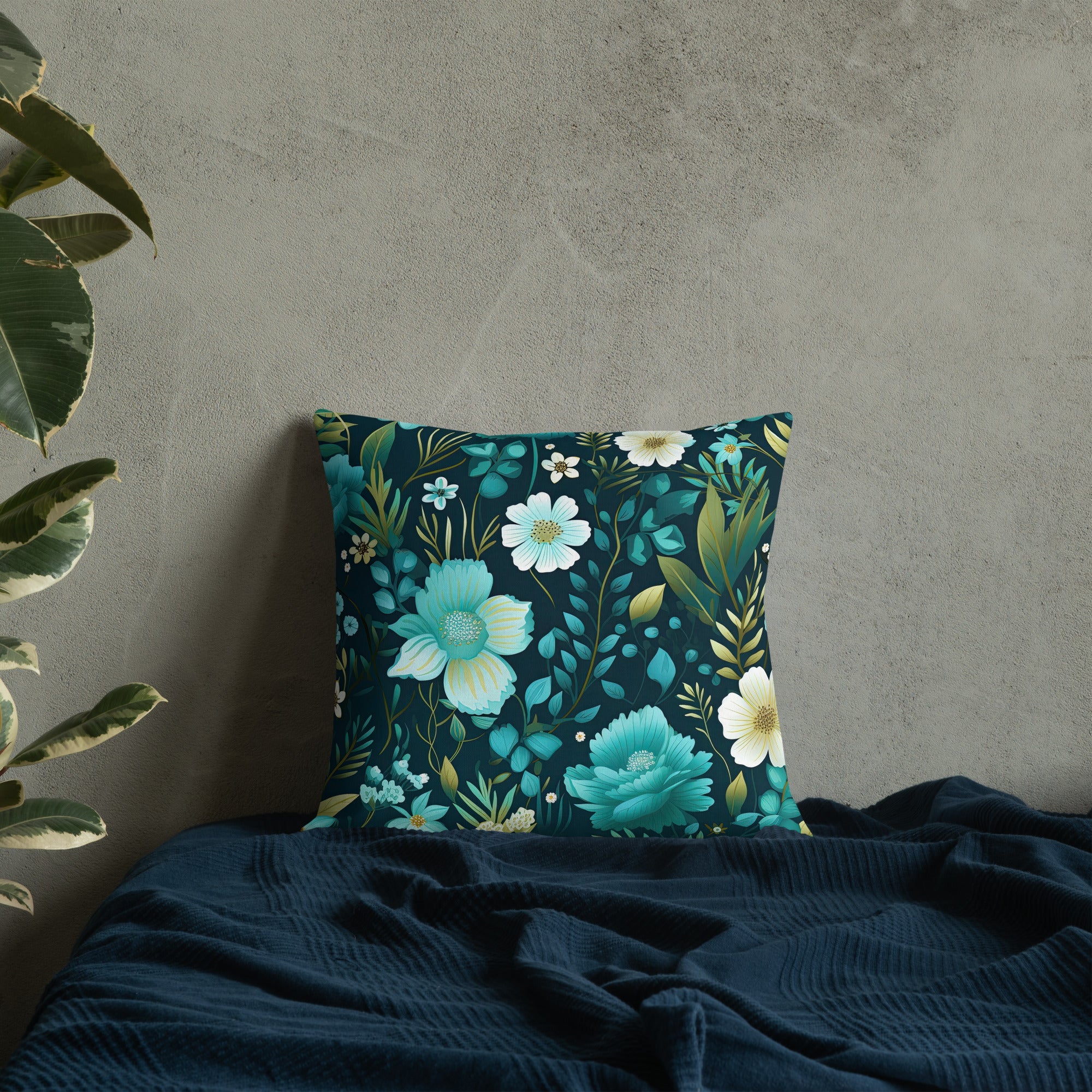 Floral Lover's Botanical Throw Pillow