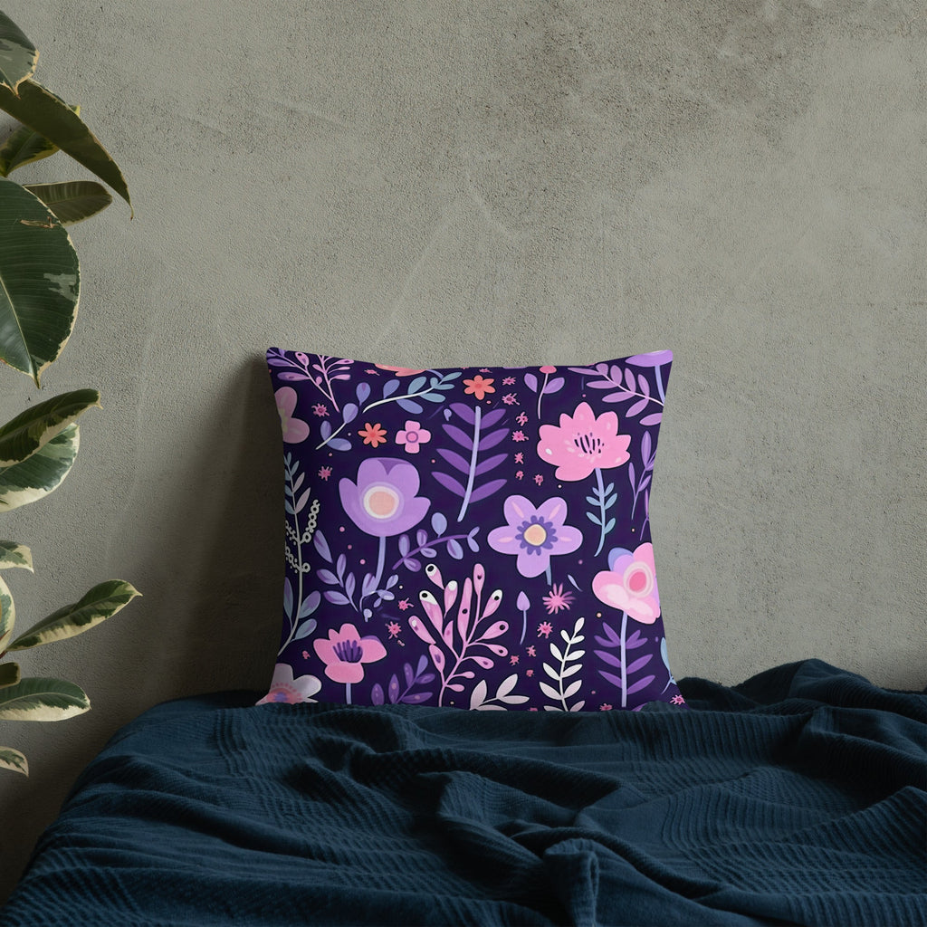 Floral Lover's Botanical Throw Pillow