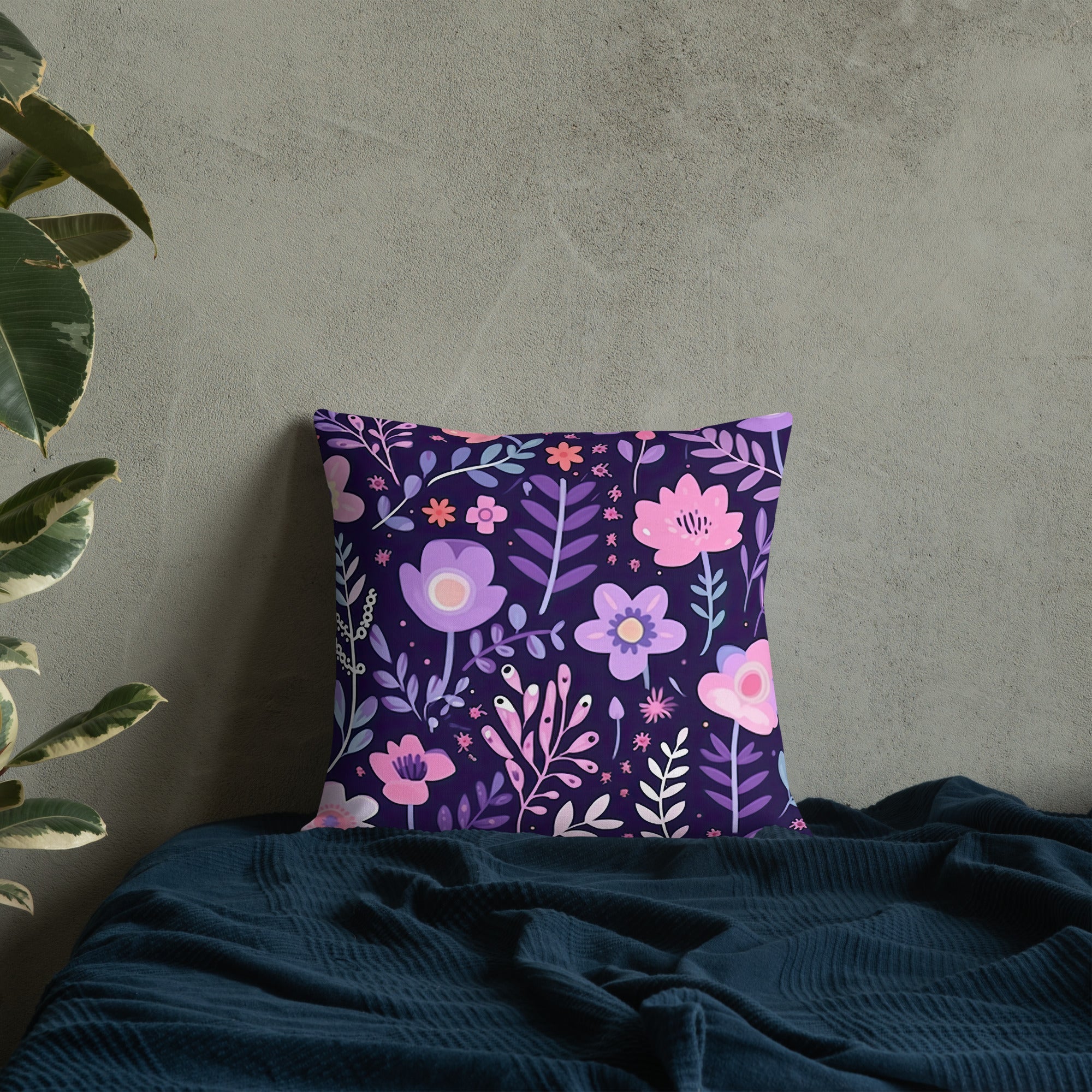 Floral Lover's Botanical Throw Pillow