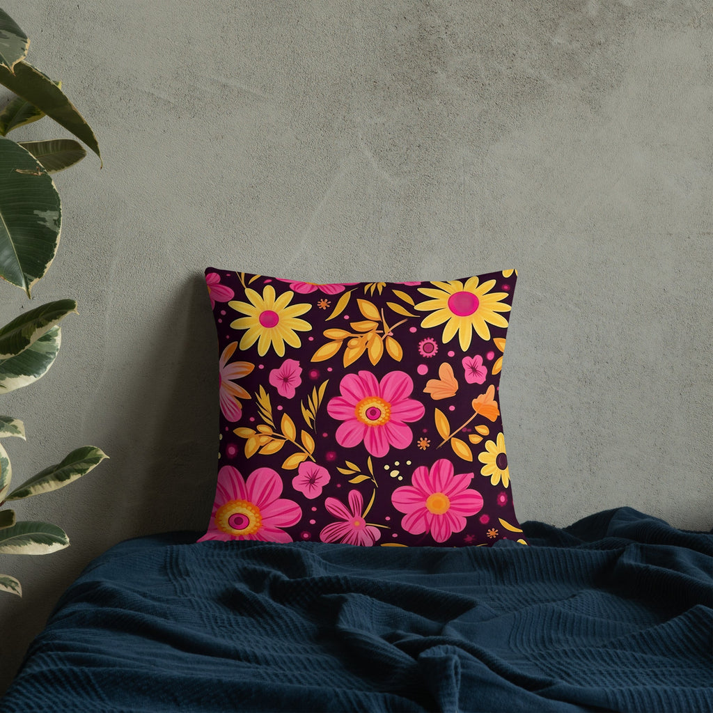 Floral Lover's Botanical Throw Pillow