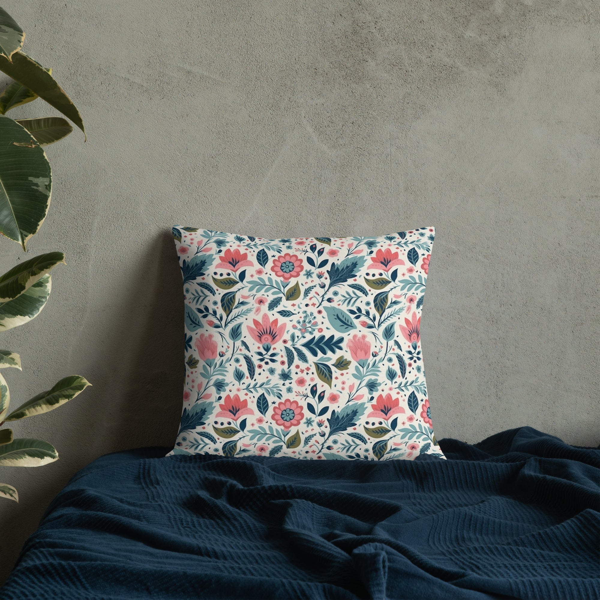 Floral Lover's Botanical Throw Pillow