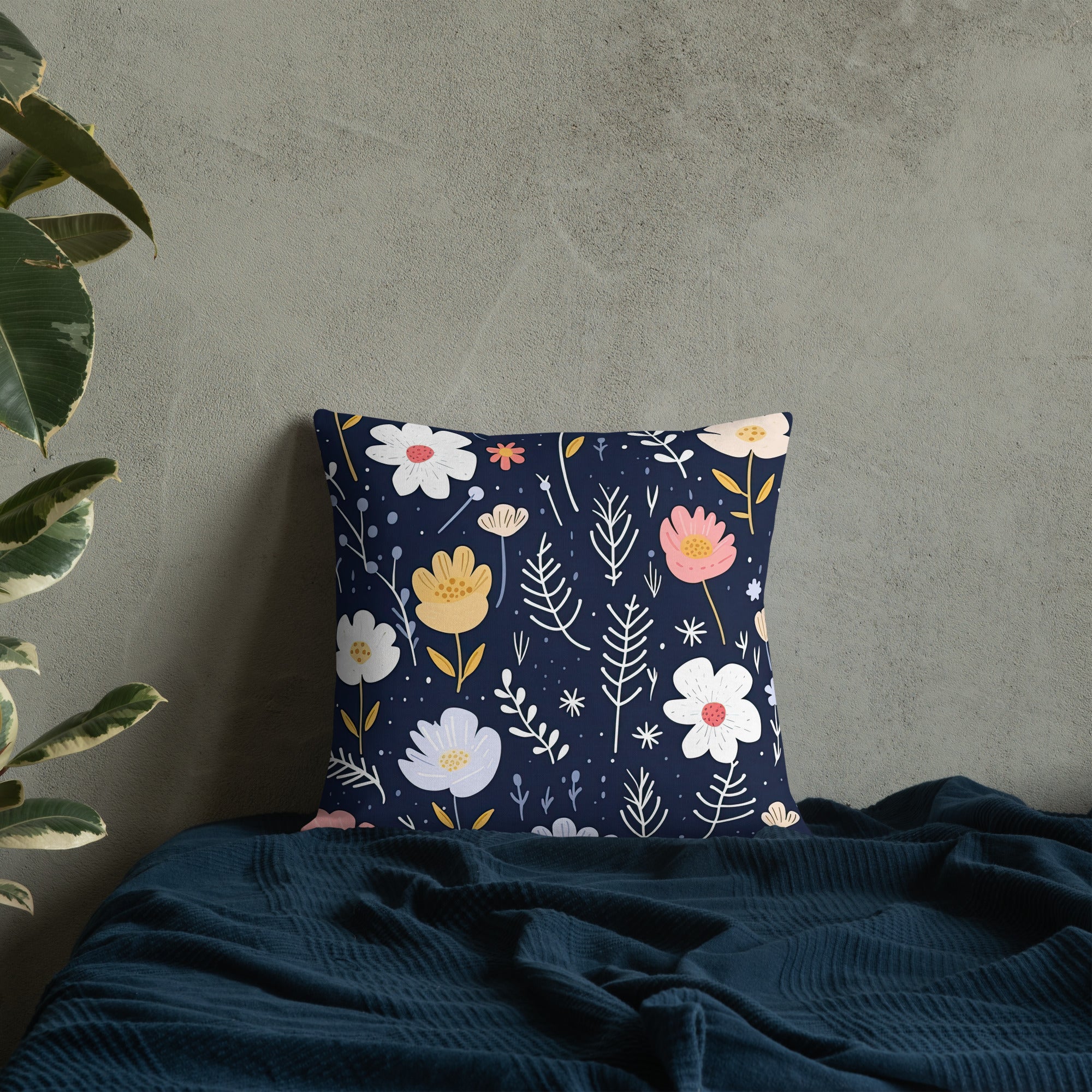 Floral Lover's Botanical Throw Pillow