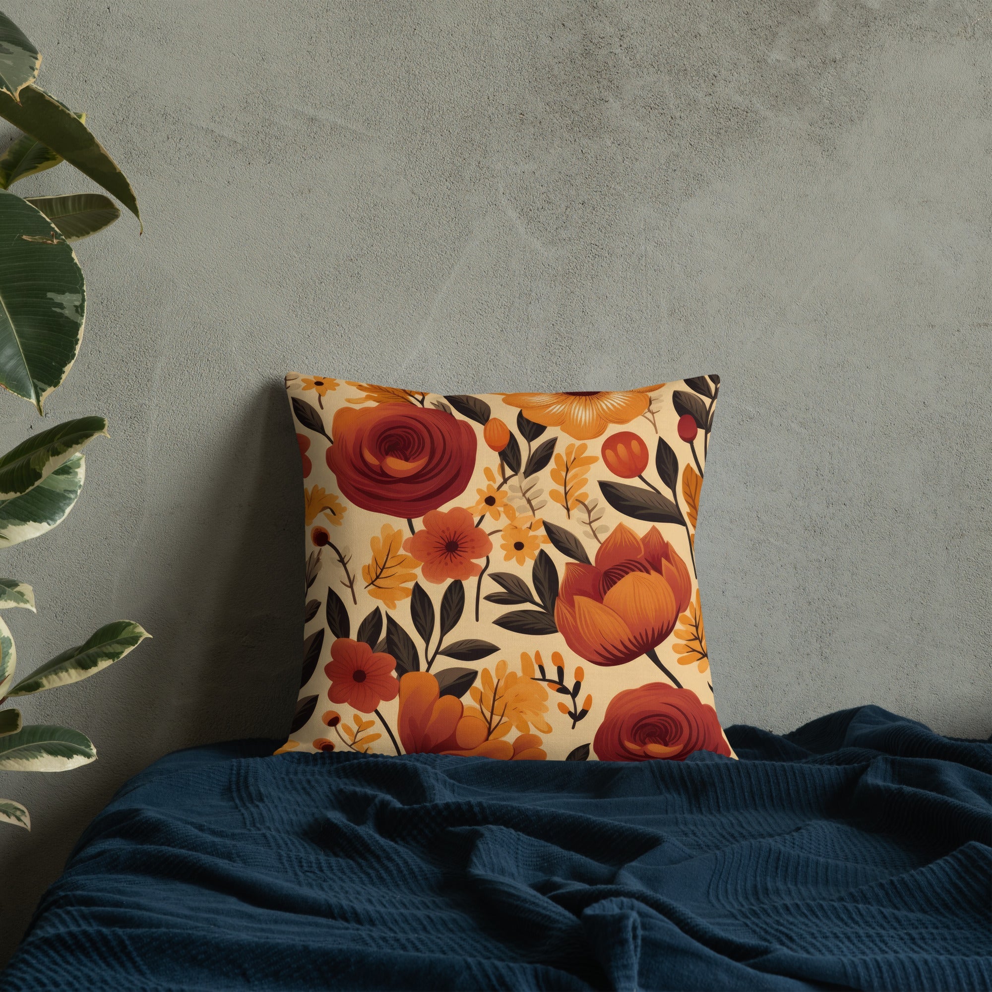 Floral Lover's Botanical Throw Pillow
