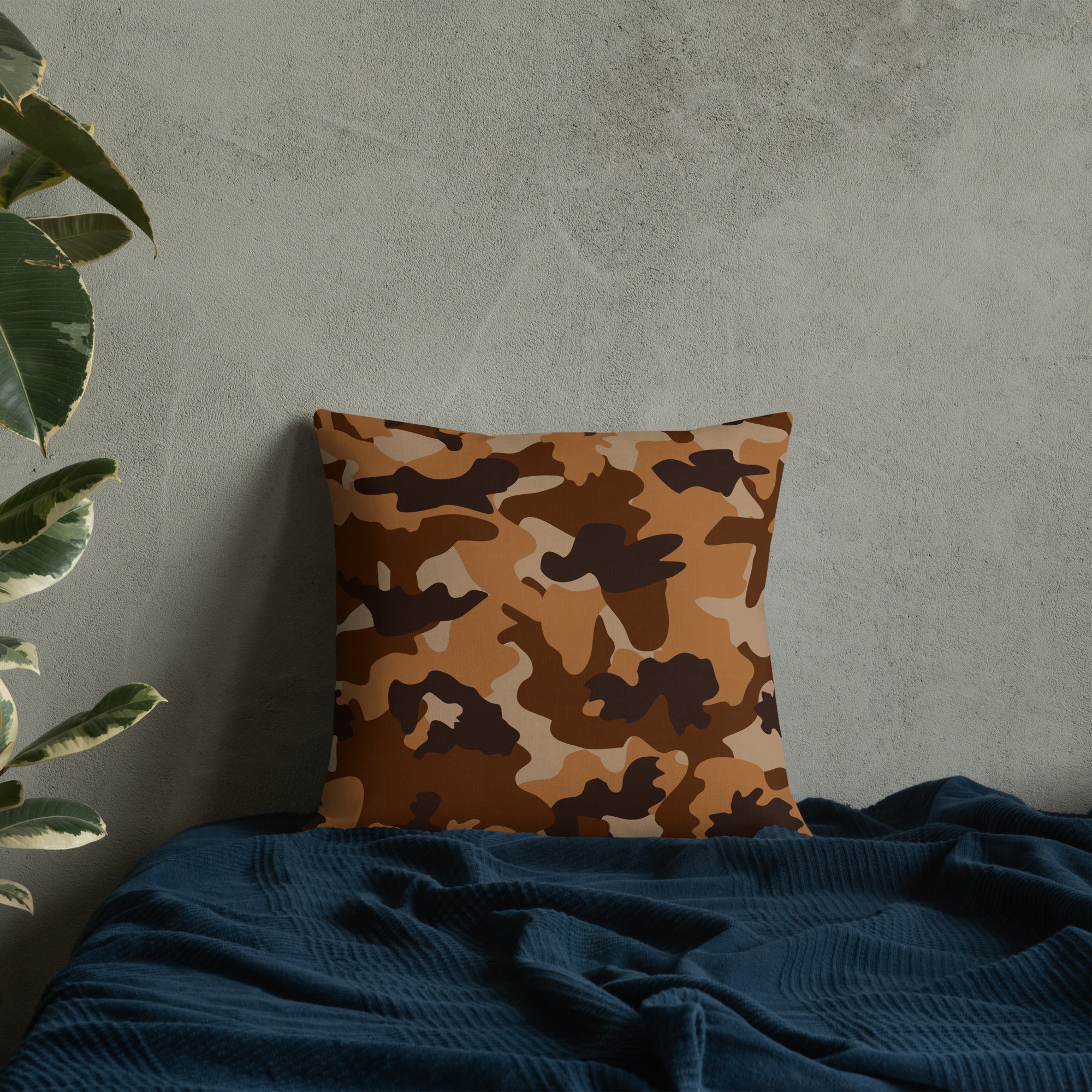 Army Enthusiast Camouflage Premium Throw Pillow