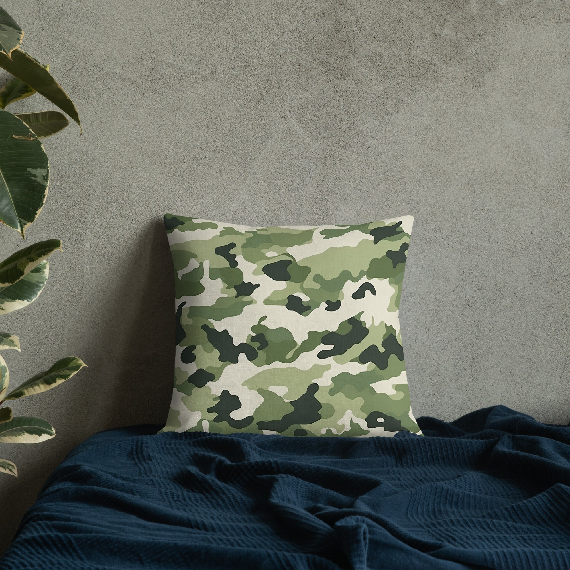 Army Enthusiast Camouflage Premium Throw Pillow