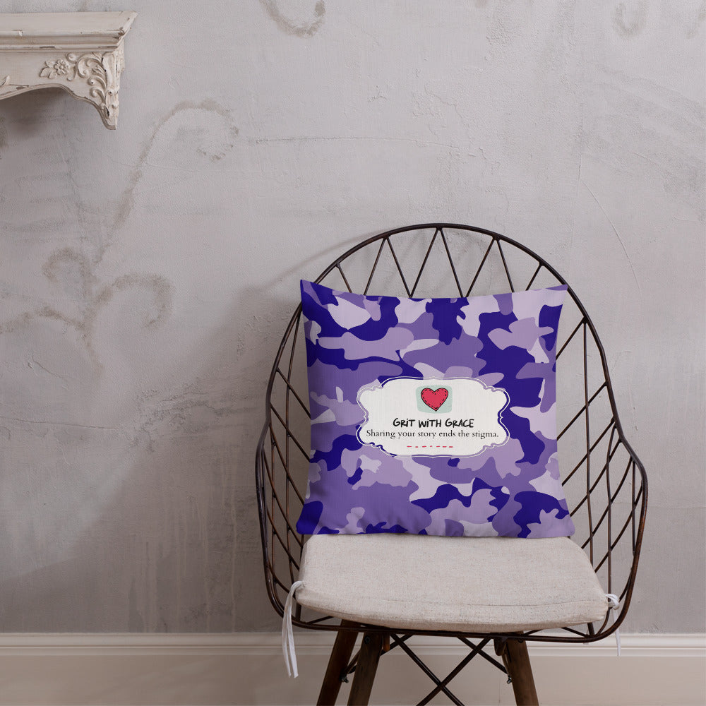 Army Enthusiast Camouflage Premium Throw Pillow