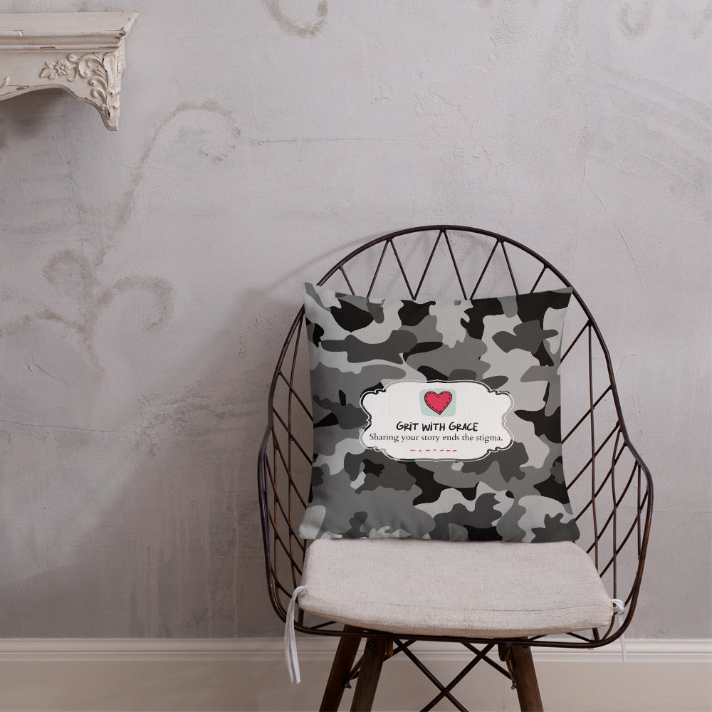 Army Enthusiast Camouflage Premium Throw Pillow