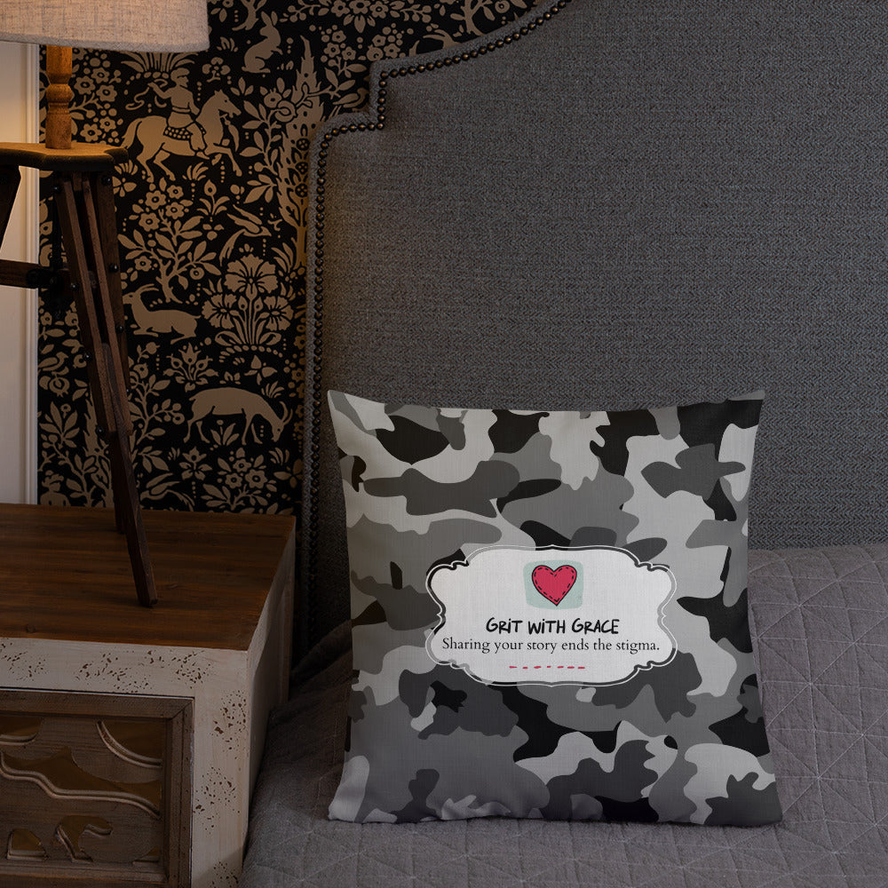 Army Enthusiast Camouflage Premium Throw Pillow