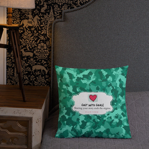 Army Enthusiast Camouflage Premium Throw Pillow