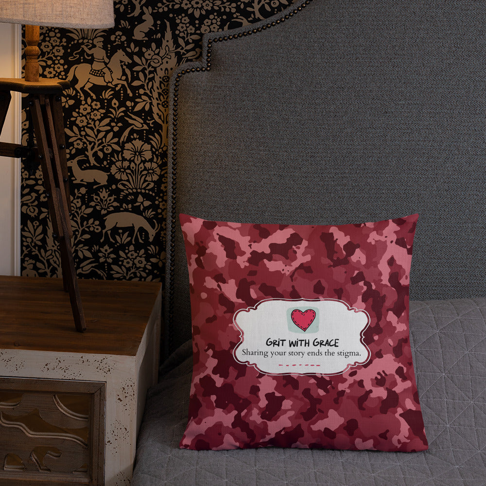 Army Enthusiast Camouflage Premium Throw Pillow