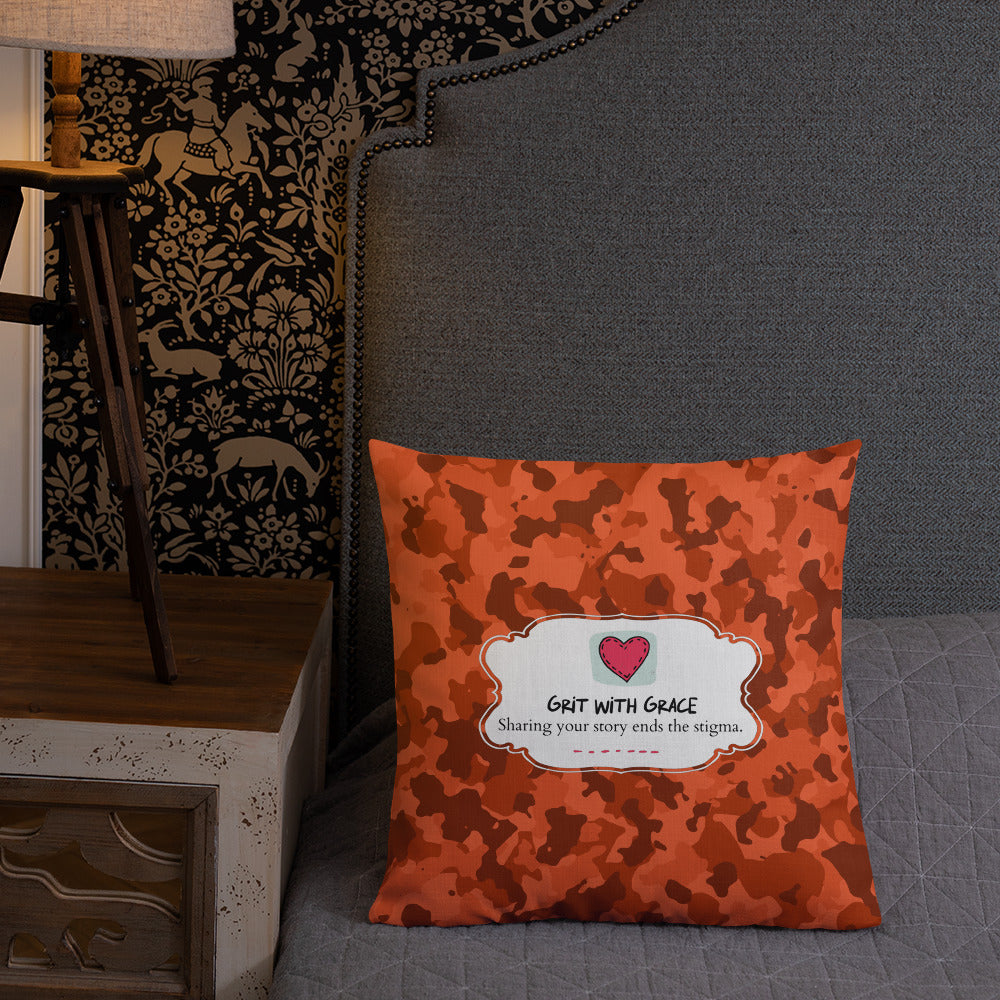 Army Enthusiast Camouflage Premium Throw Pillow