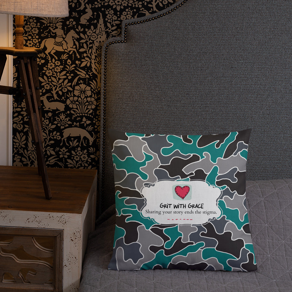 Army Enthusiast Camouflage Premium Throw Pillow