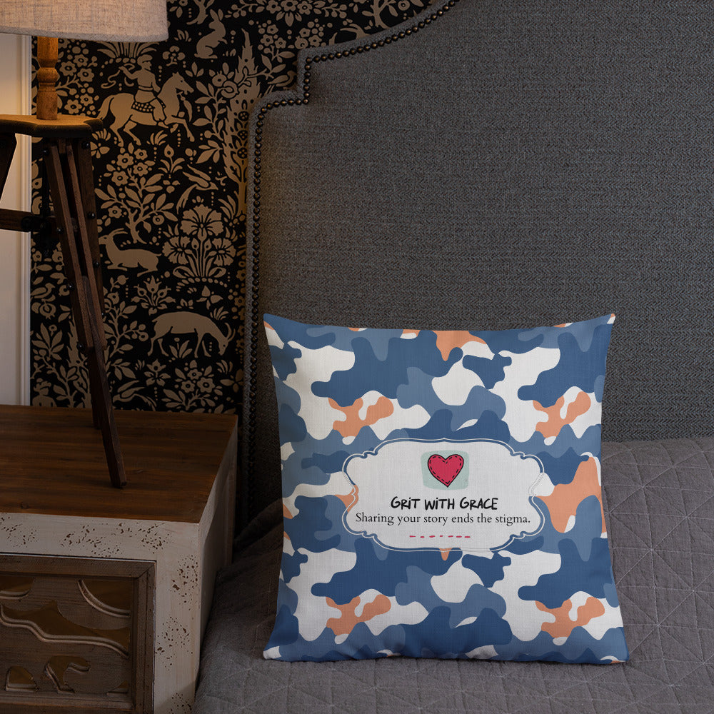 Army Enthusiast Camouflage Premium Throw Pillow